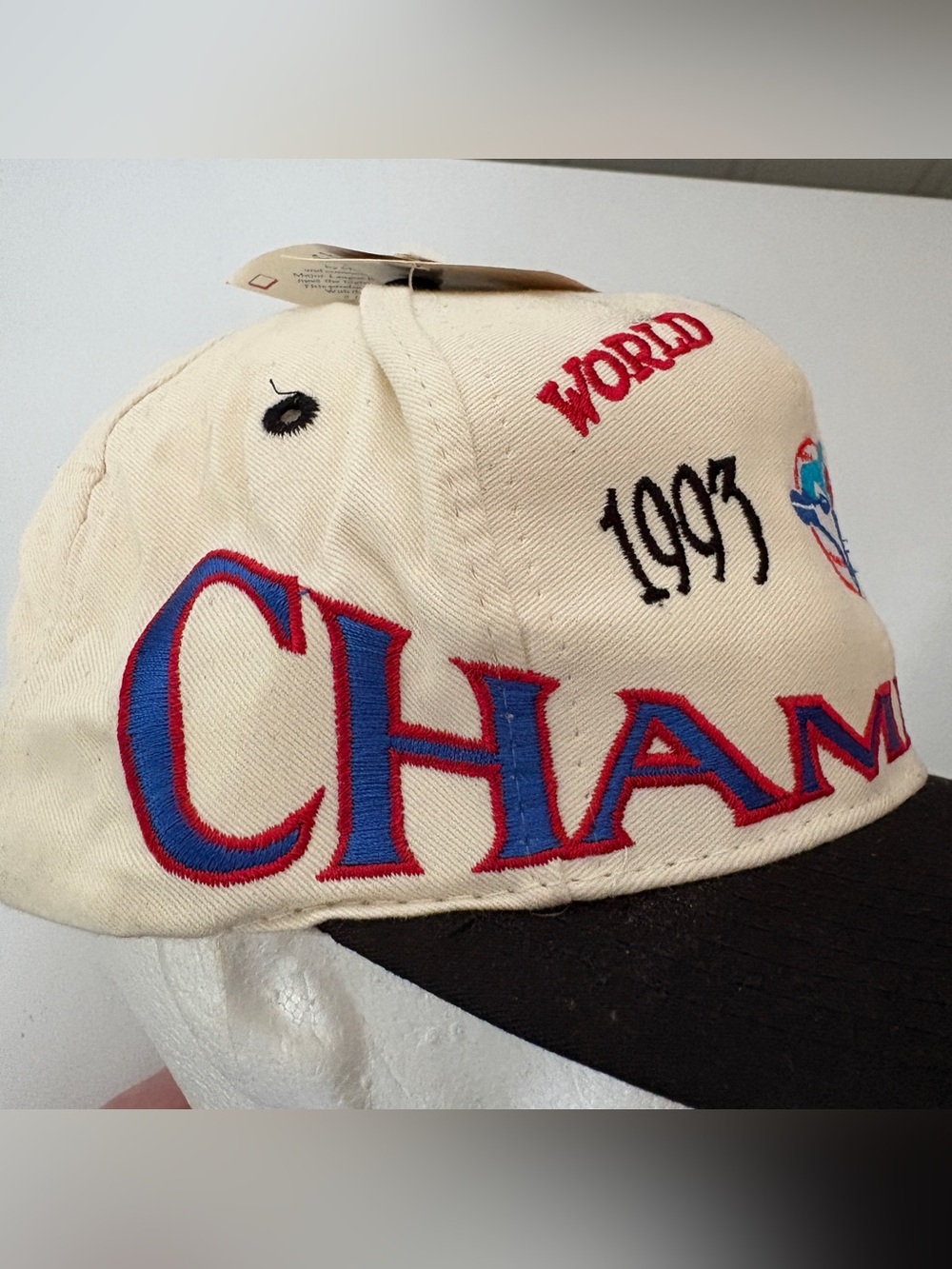 Vintage Toronto Blue Jays 1993 World Series Championship Logo 7 Snapback Hat NWT - Picture 7 of 14